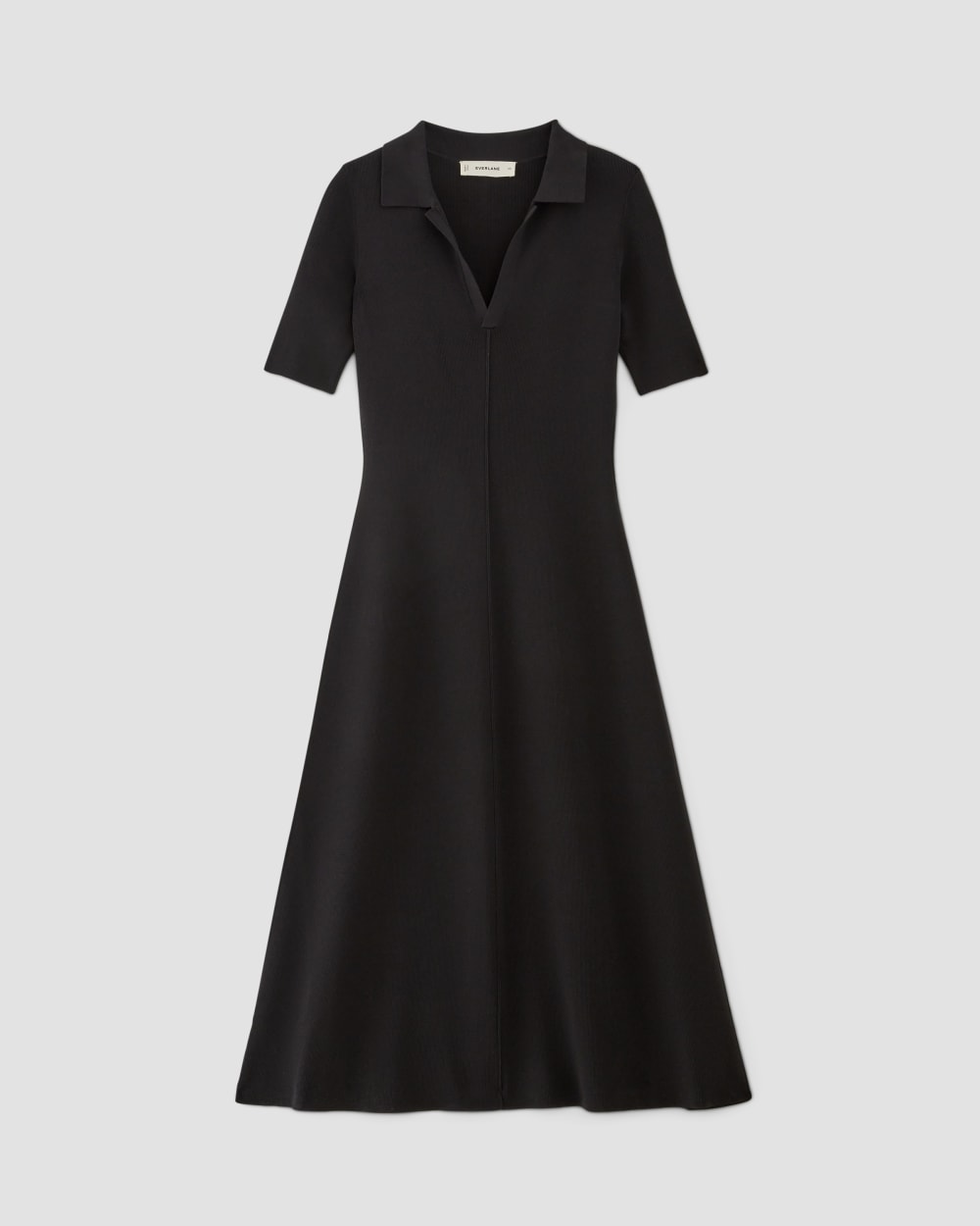 The Viscose Knit Polo Midi Dress | Black – Everlane