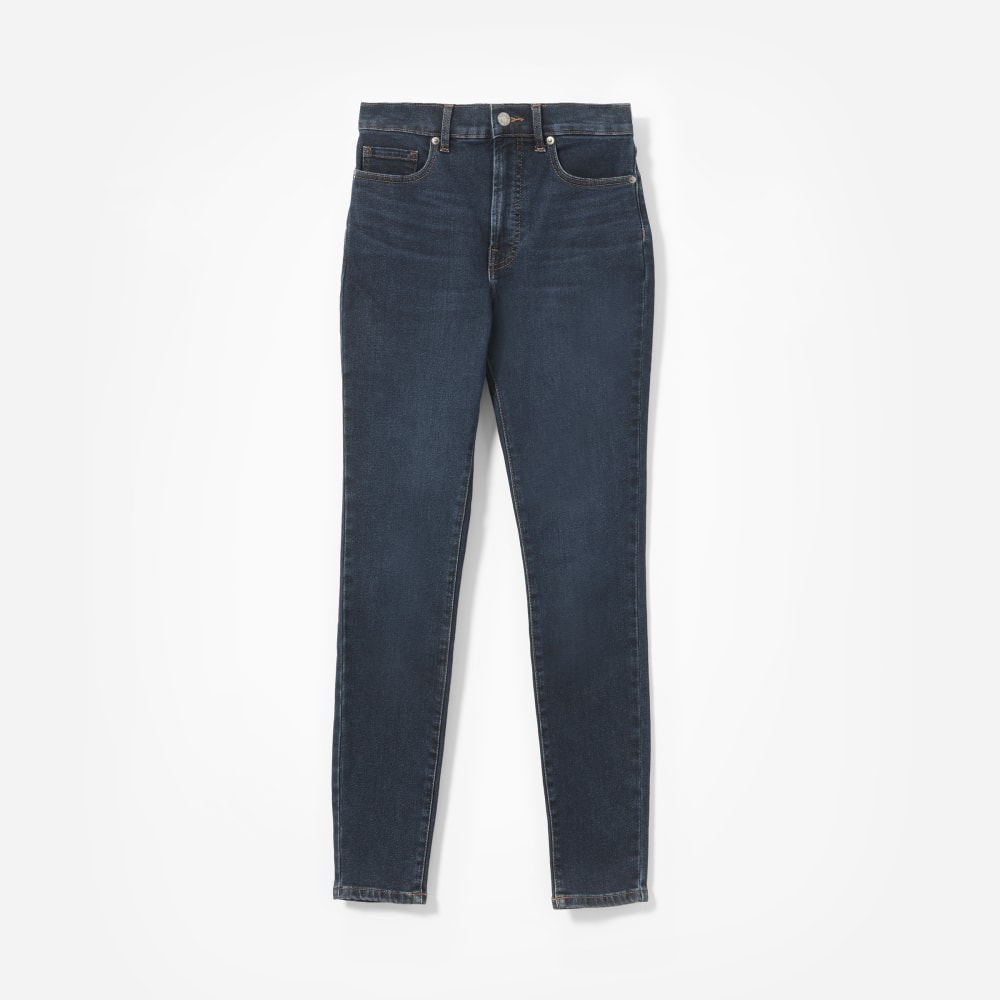 Everlane Authentic Stretch High-Rise Skinny Jeans - Dark Blue Wash