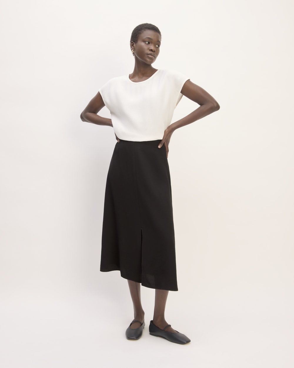 womens-mini-jacquard-stripe-slip-skirt-black | primary