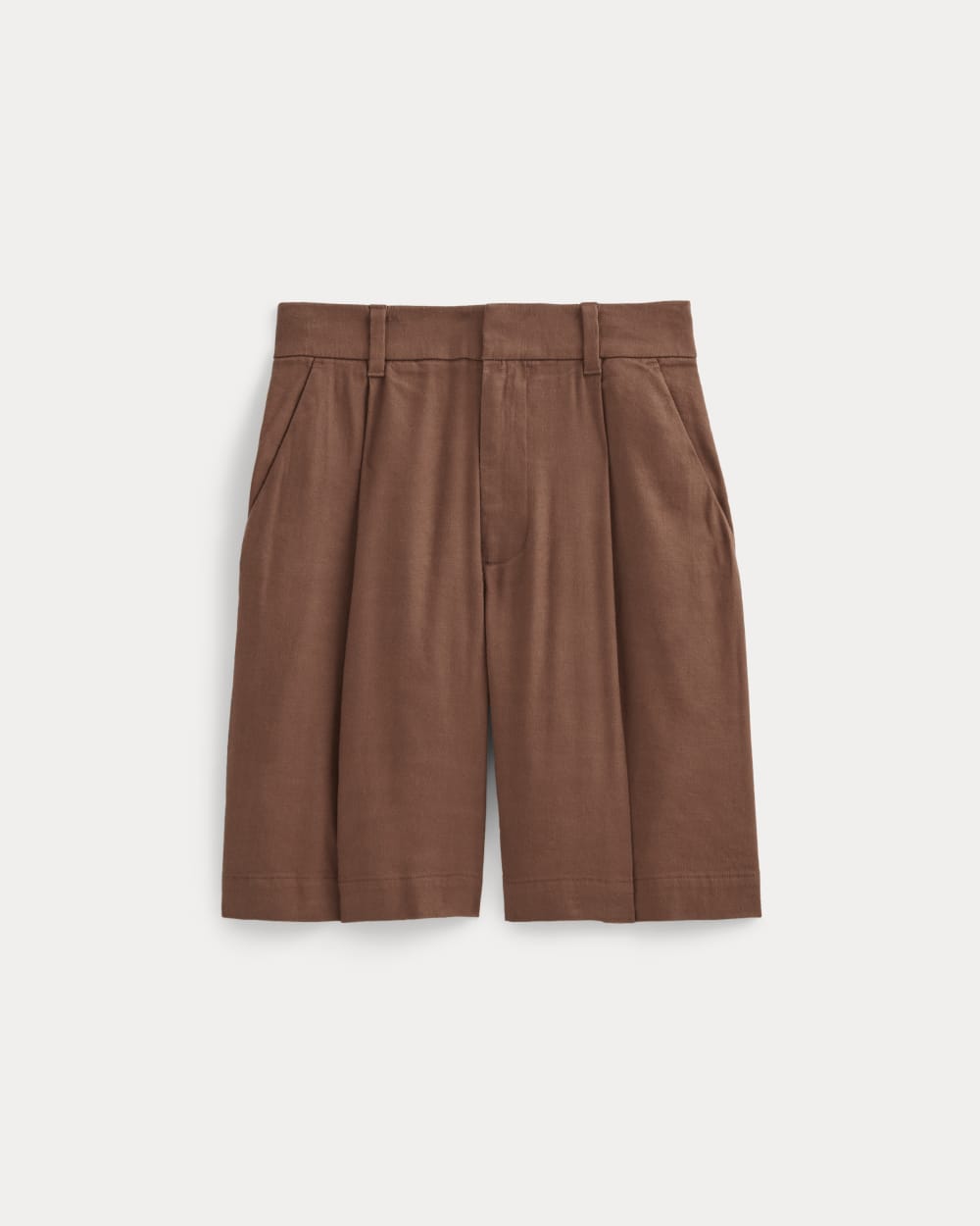 womens-pleated-short-in-stretch-linen-cedarwood | alt