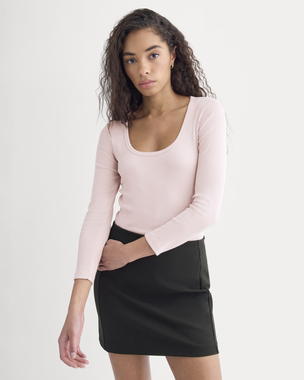 Luxe Rib Deep U-Neck Top