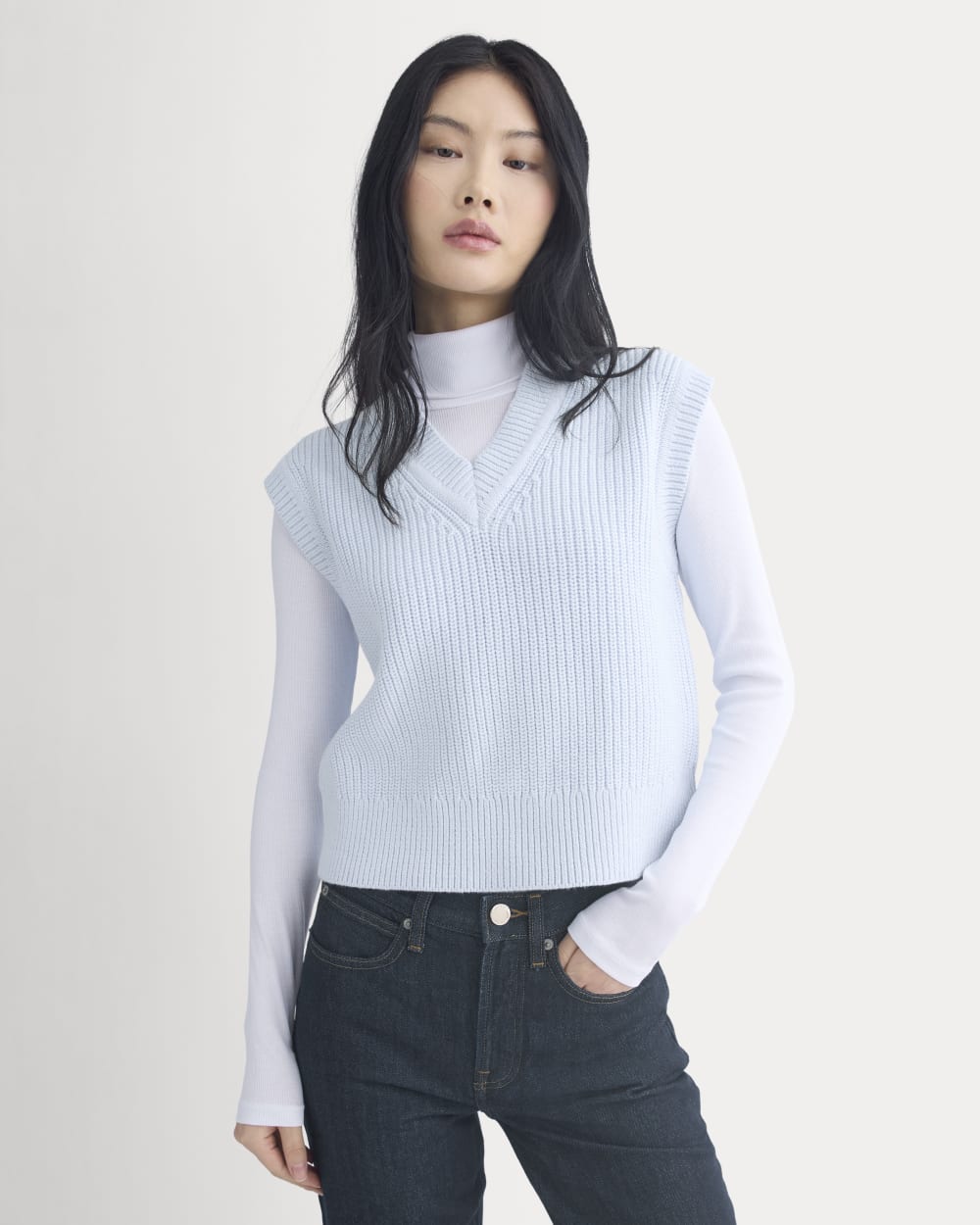 womens-ribbed-v-neck-vest-cotton-skywritting | primary