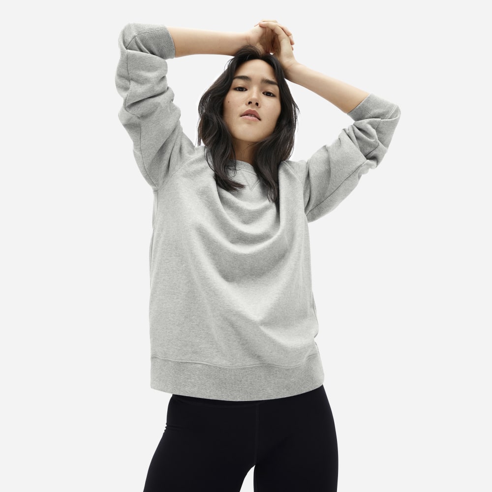 womens-uni-french-terry-crew-hthr-grey | primary