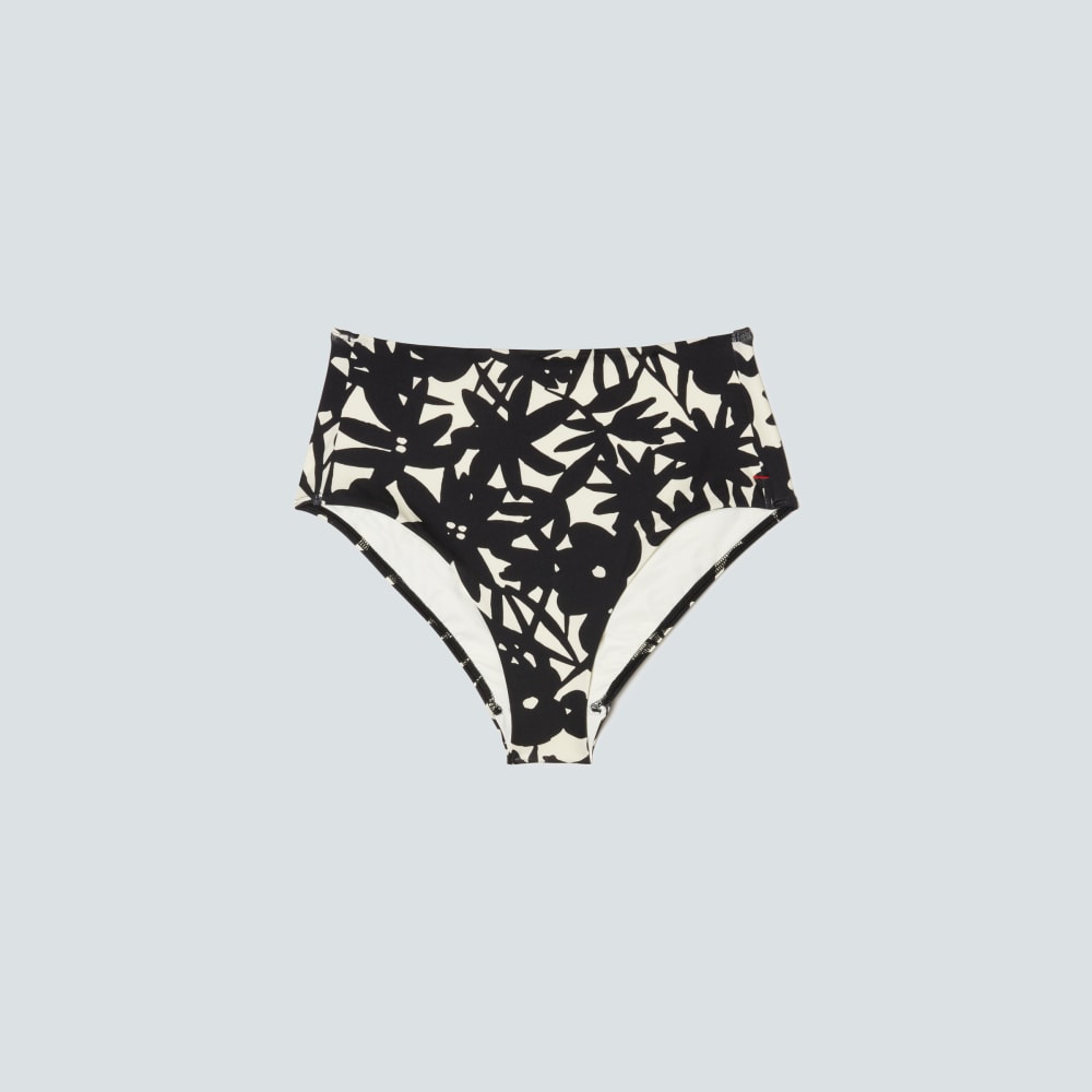 The High-Rise Hipster Bottom | Black / Canvas Floral - XXS
