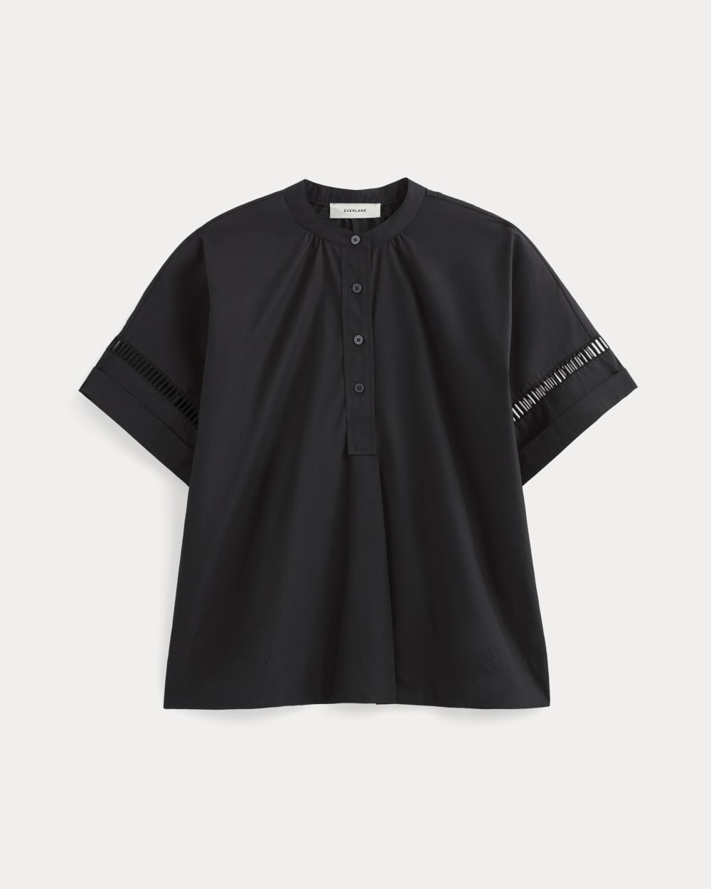 The Lace Trim Popover | Black – Everlane