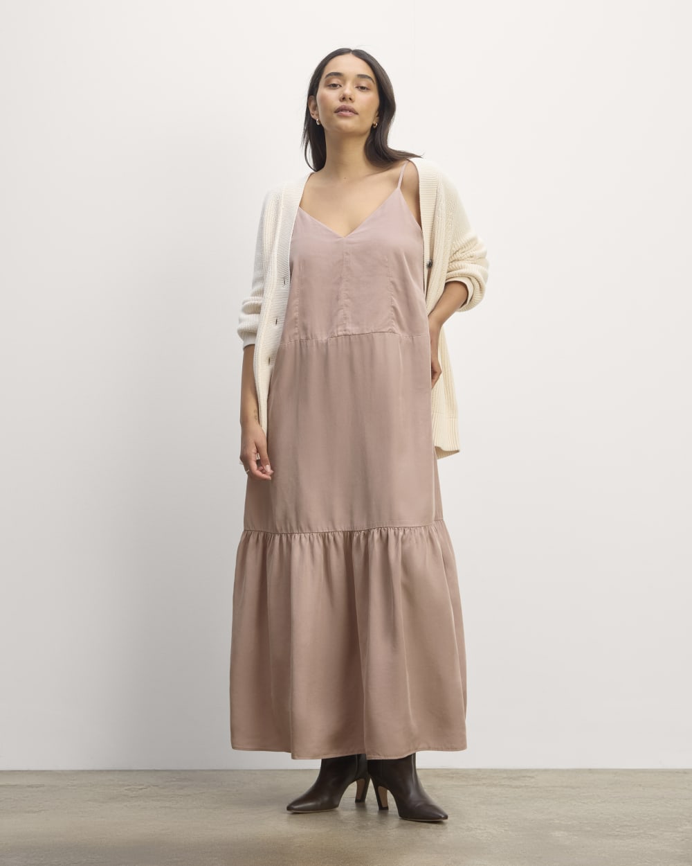 womens-tencel-butterlite-tiered-dress-dusty-rose | primary