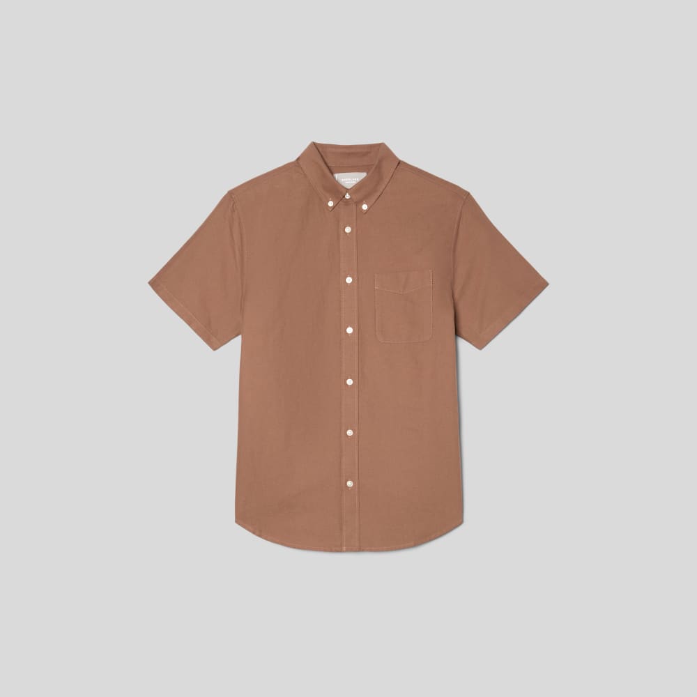 10/15までセール中【新品未使用品：plage】Oxfordシャツ/ブラウン The Organic Short Sleeve Oxford Shirt | Carob Brown – Everlane