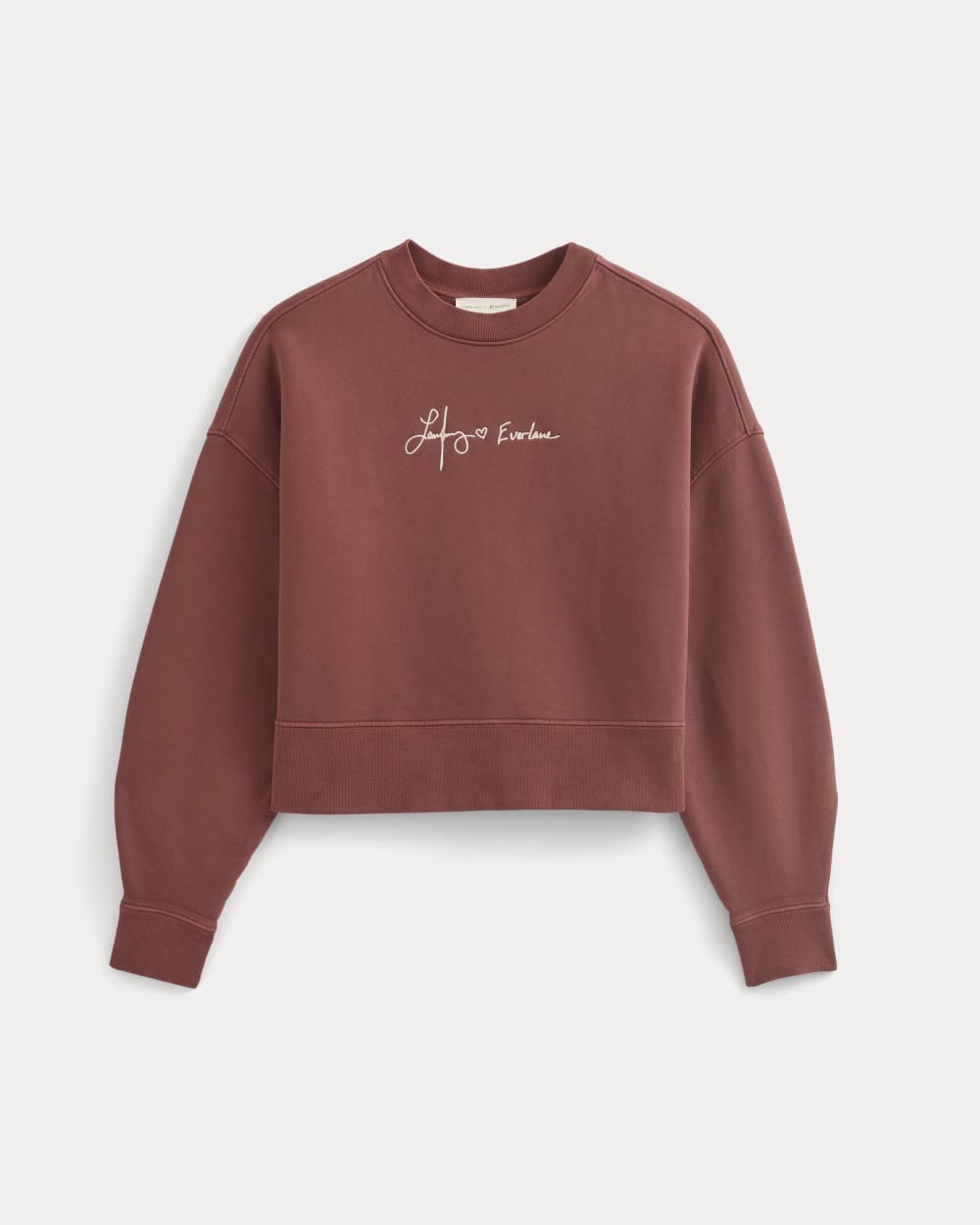 everlane-x-laufey-foundation-sweatshirt-dusty-red | alt