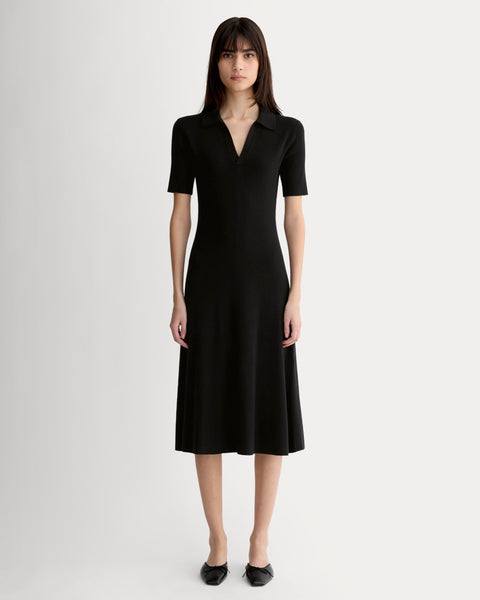 knitted polo neck dress The Knit Polo Dress