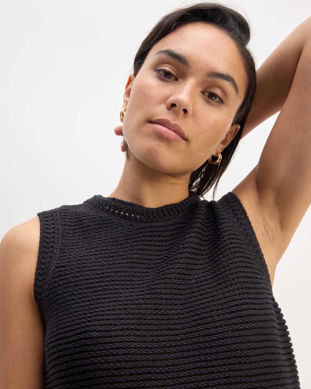 The Organic Cotton Open-Stitch Tank | Black – Everlane