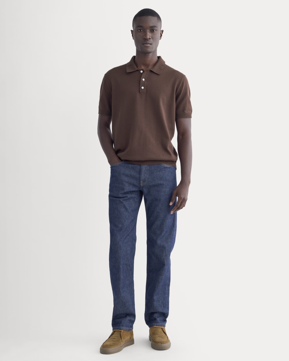 No-Sweat Polo | Dark Mahogany – Everlane