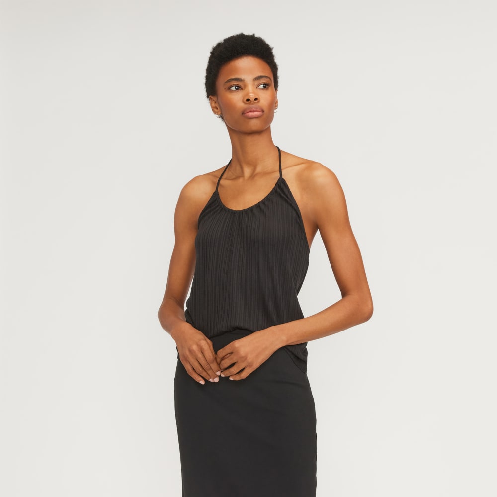 womens-rib-soft-knit-halter-top-black | primary
