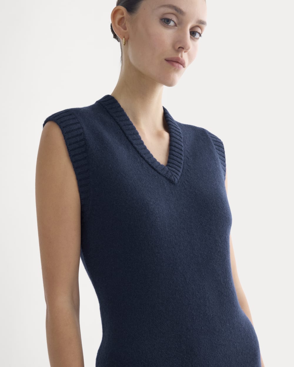 Sweater Mini Dress in Luxe Merino | Navy