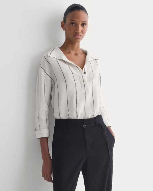 womens-popover-shirt-in-linen-gardenia-meteorite | primary