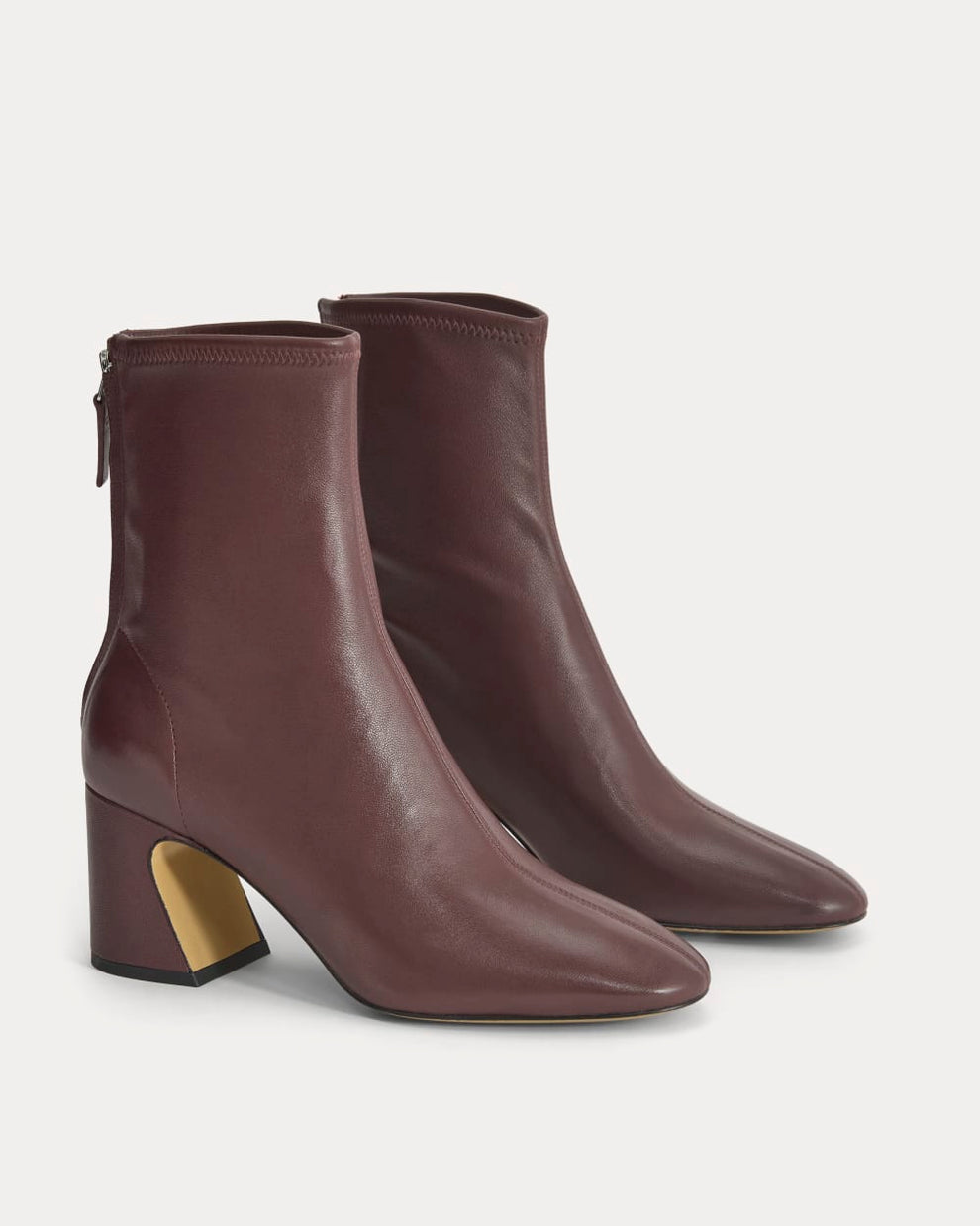 Leather Curved-Heel Boot | Burgundy – Everlane