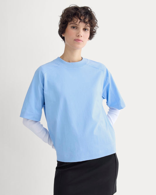 womens-oversized-seamed-tee-open-air-blue | primary