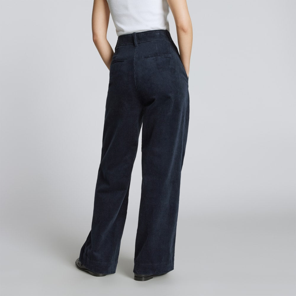 The Corduroy Way-High® Drape Pant | Deep Navy – Everlane