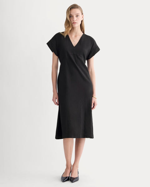 The Tie-Back Dress in Stretch Linen