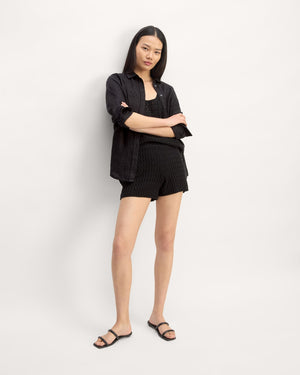 The Crochet Knit Short | Black