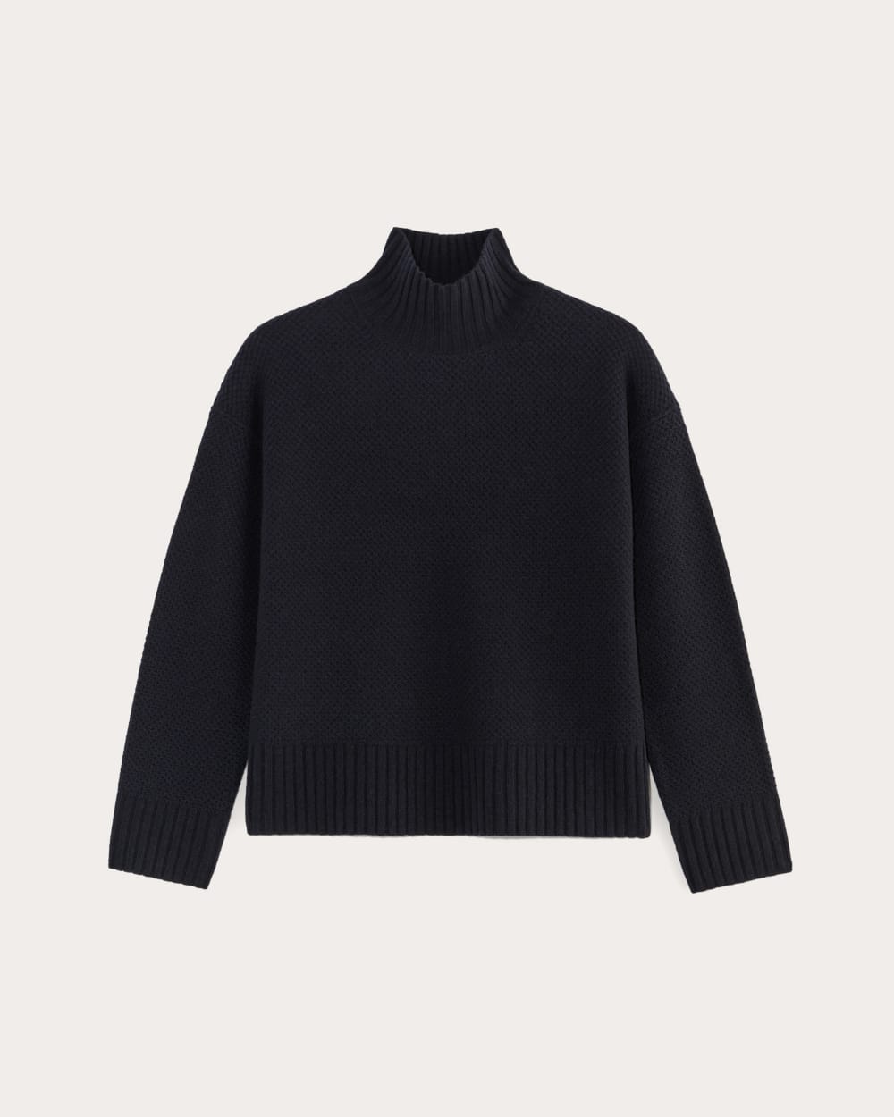 womens-wool-cashmere-honeycomb-sweater-navy | alt