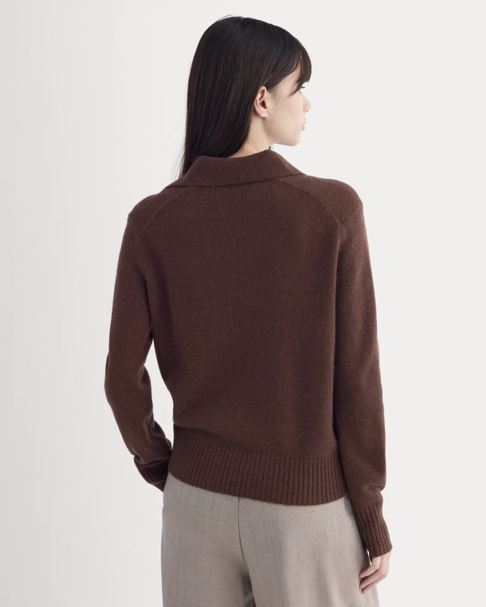 Cashmere Polo Sweater | Dark Mahogany – Everlane
