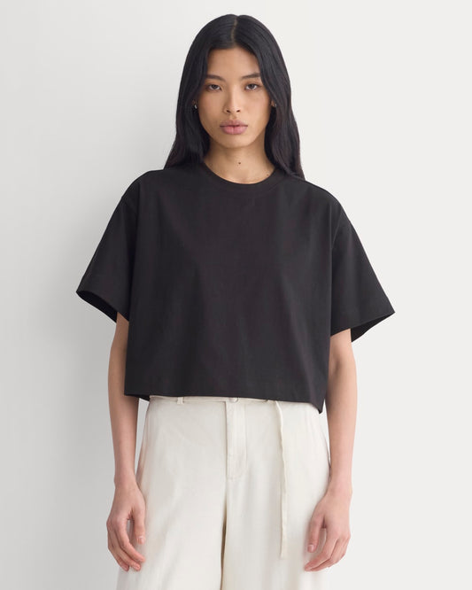 womens-premium-cotton-cropped-tee-black | primary