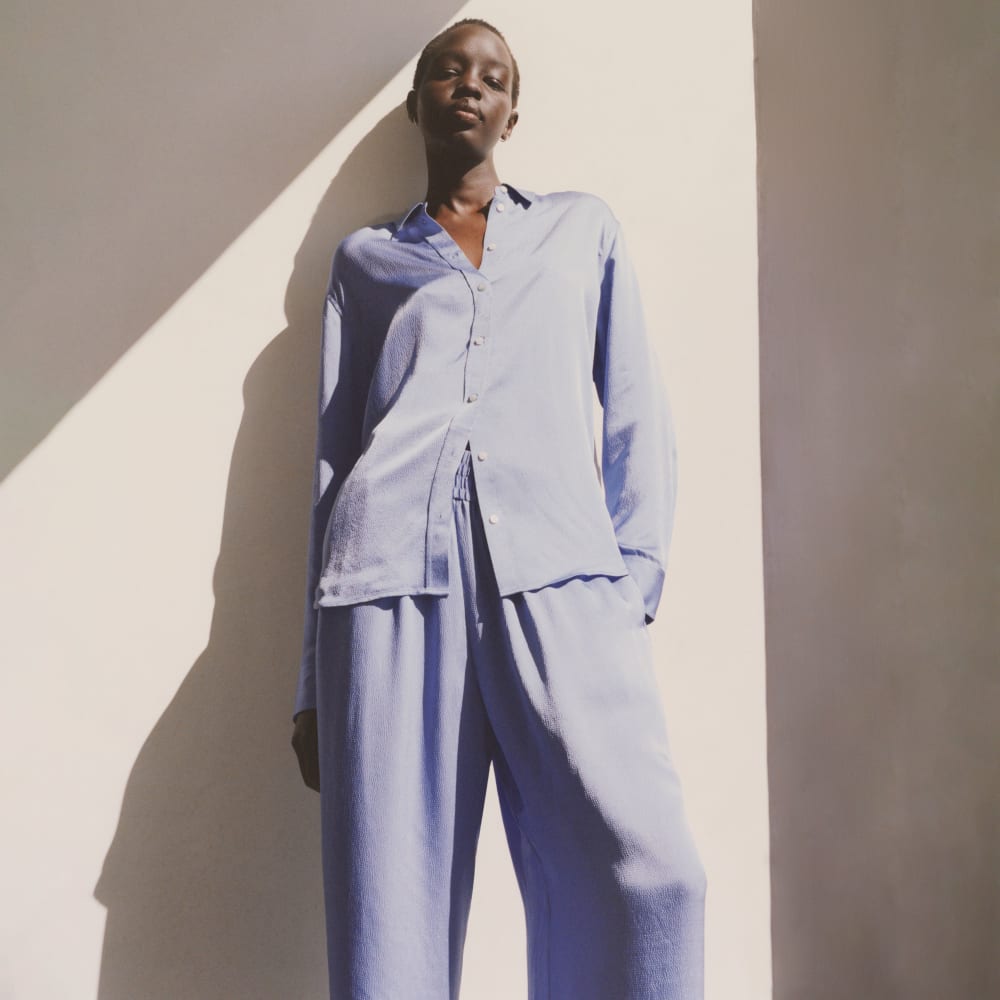 womens-satin-relaxed-shirt-cornflower-blue