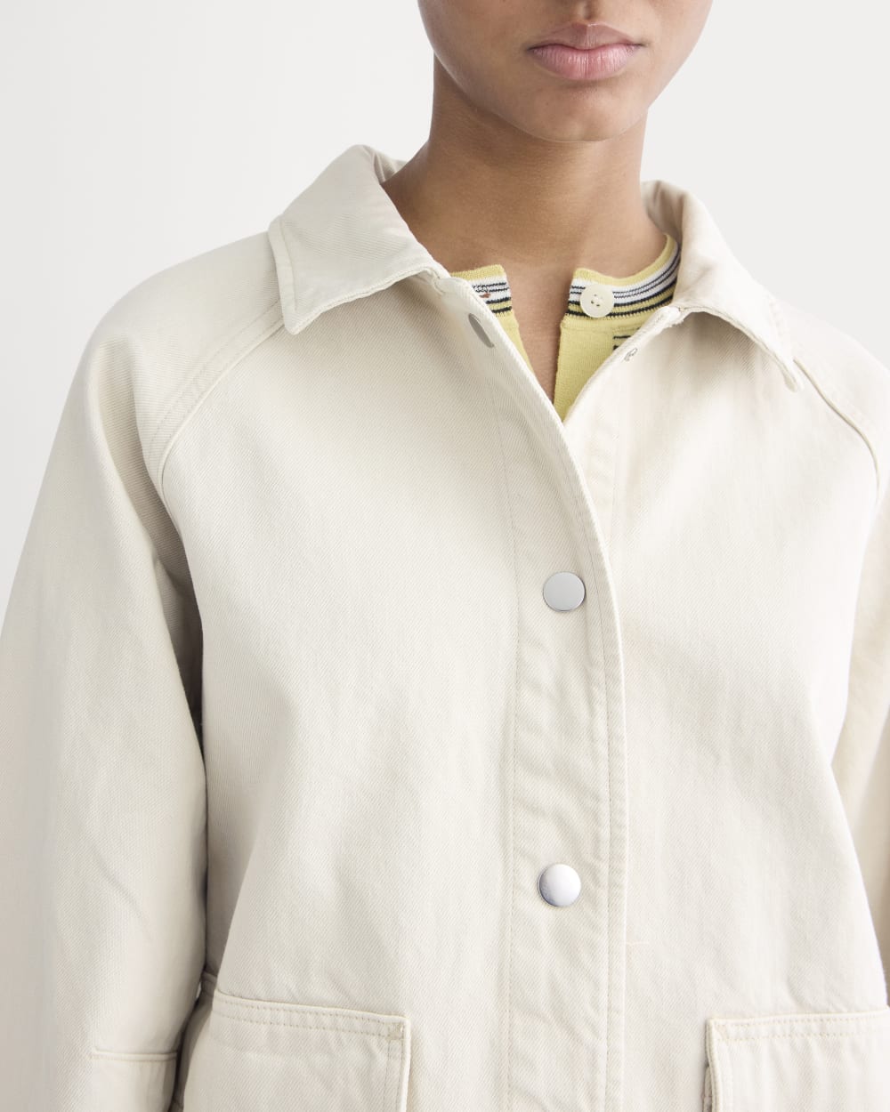 Cropped Denim Jacket | Garment-Dyed Sand – Everlane Cropped Denim Jacket | Garment-Dyed Sand – Everlane