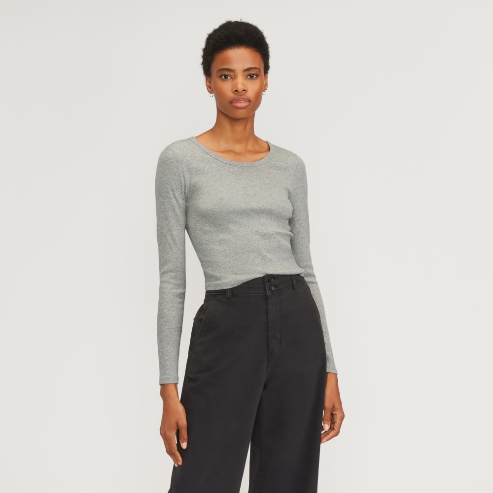 womens-cropped-supima-rib-ls-crew-heathered-grey | primary