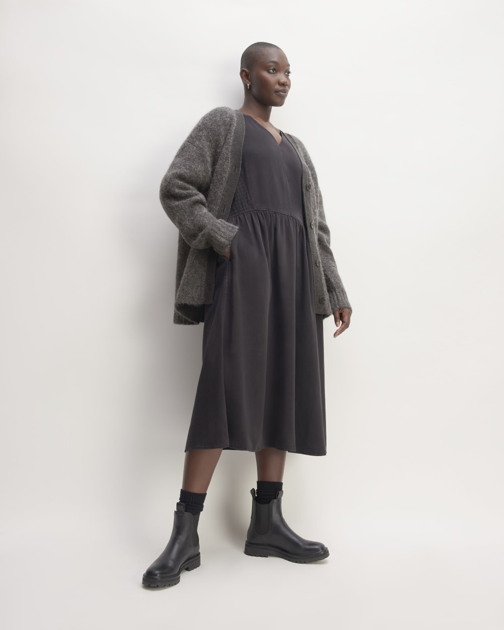 The SuperFuzz Alpaca Cardigan | Dark Charcoal – Everlane