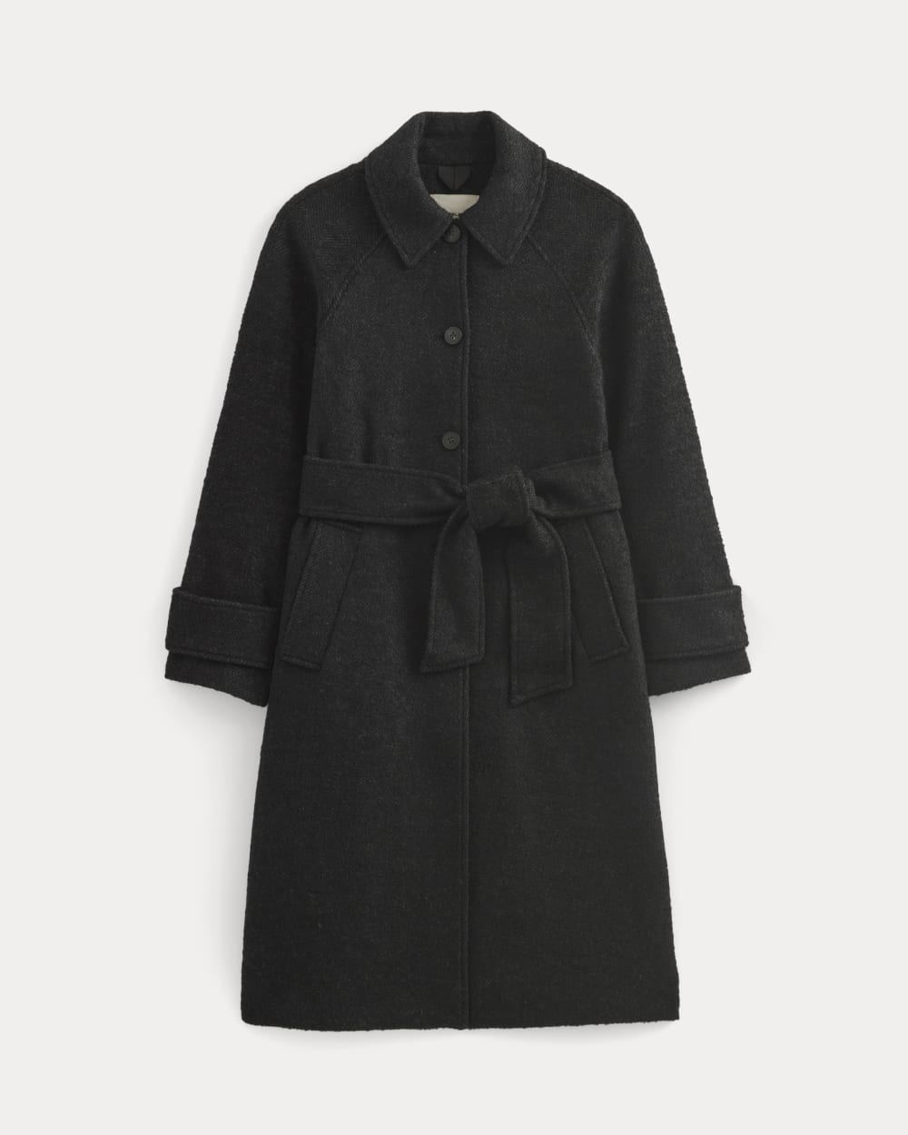 Italian Belted Overcoat | Carbone/Black – Everlane