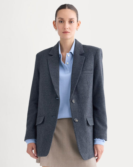 womens-oversized-blazer-navy-herringbone | primary