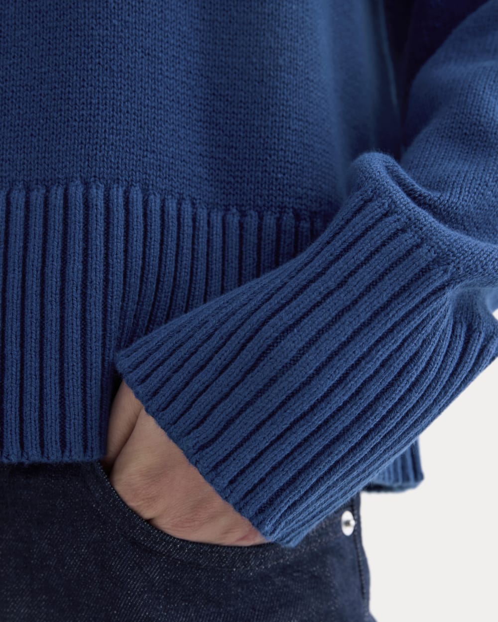 The Boxy Turtleneck in Everyday Cotton | Deep Lazuli Blue – Everlane
