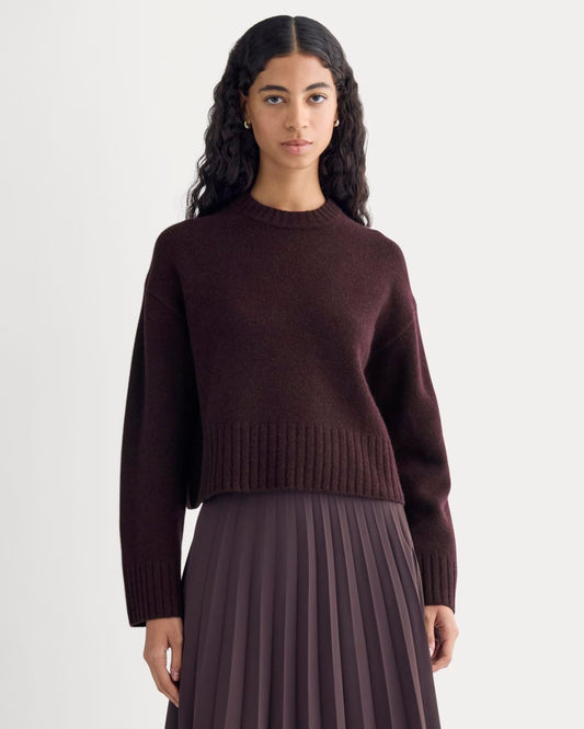 womens-cropped-boxy-crew-in-luxe-merino-heathered-winetasting | primary
