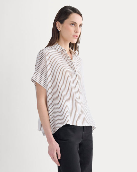 womens-clean-silk-ss-square-shirt-bone-toffee-stripe | primary