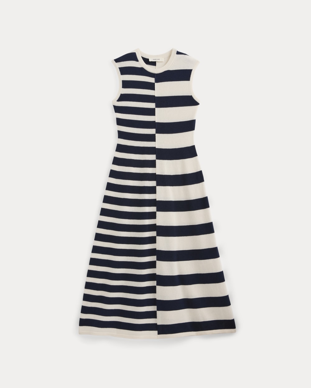 womens-striped-sweater-midi-dress-bone-true-navy-duo-stripe | alt