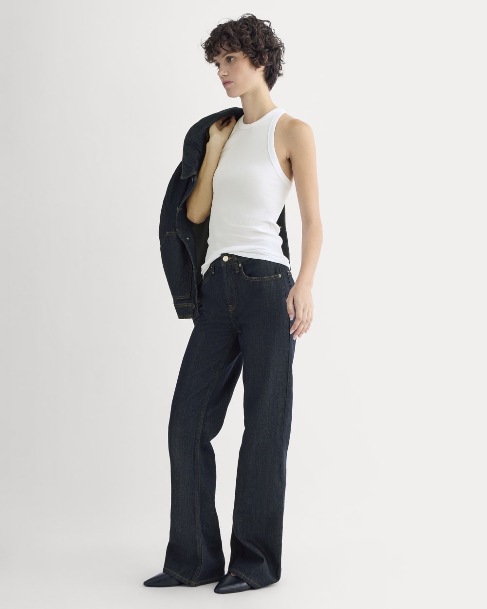 Luxe Rib Racerback Tank | White – Everlane