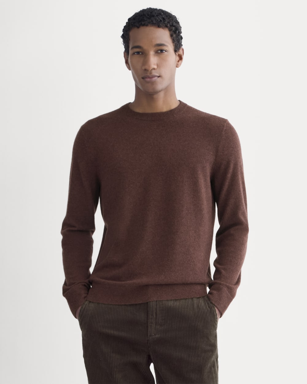 mens-cashmere-crew-heathered-mahogany | primary