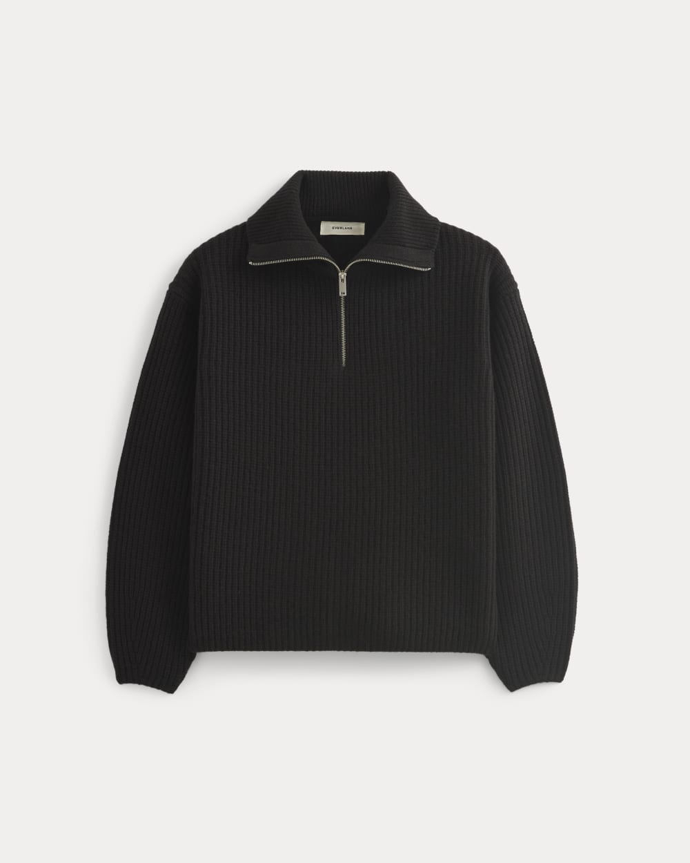 womens-half-zip-sweater-in-luxe-merino-black | alt