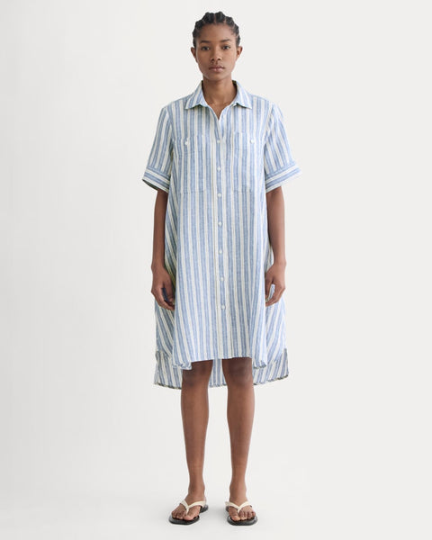 knee length dresses for ladies The Linen Eyelet Shirtdress main image 0
