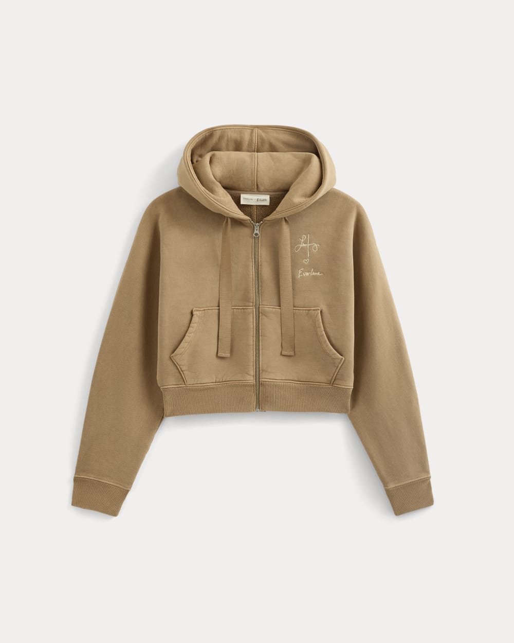 Everlane x The Laufey Foundation Cropped Full-Zip Hoodie | Weathered C