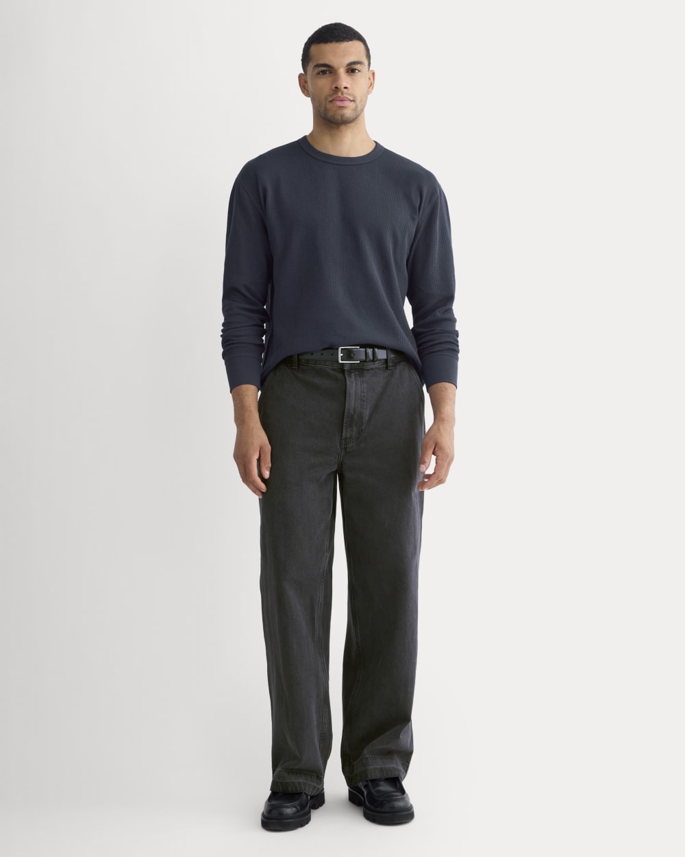 Thermal Crew in Cozy Waffle | Navy – Everlane