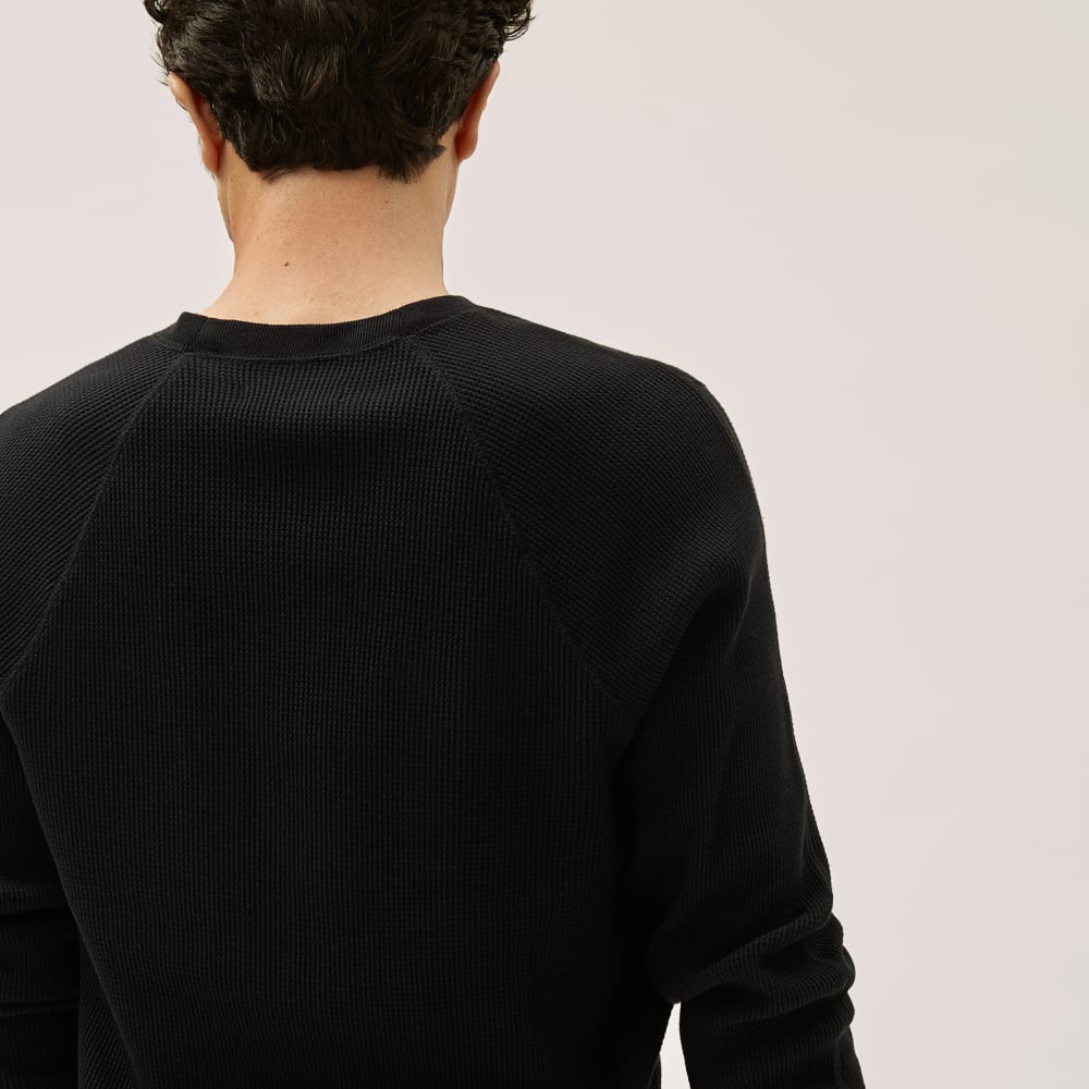 mens-waffle-knit-ls-crew-black | alt