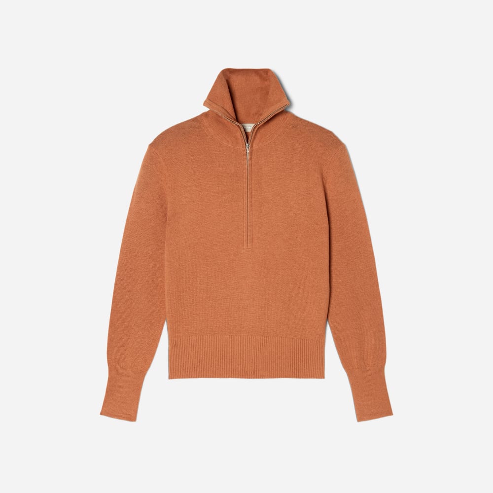 The Luxe Merino Half-Zip Sweater | Tawny Brown – Everlane