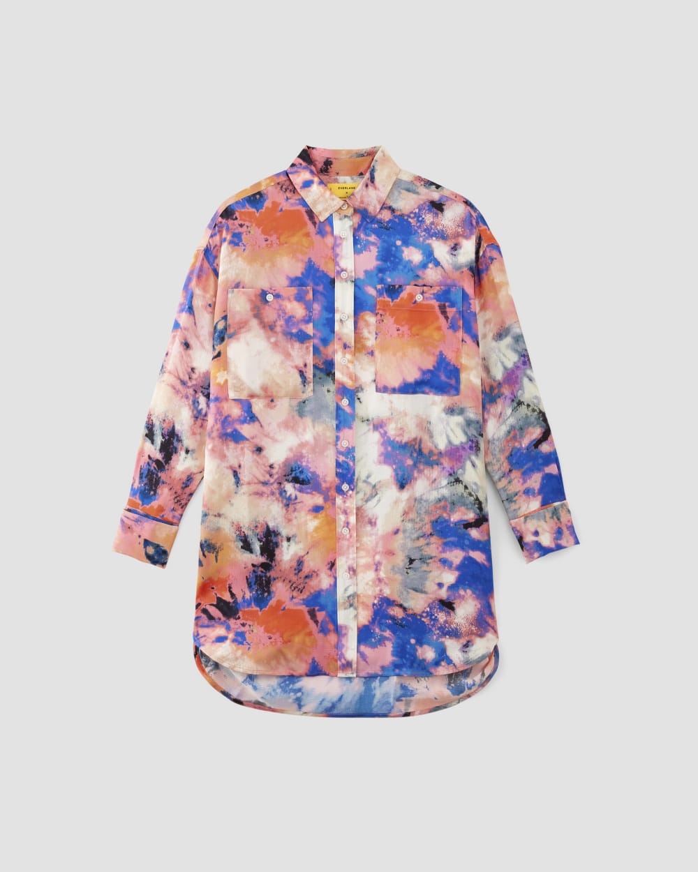 The Everlane x Marques' Almeida Satin Tie-Dye Shirt | Multi Tie-Dye