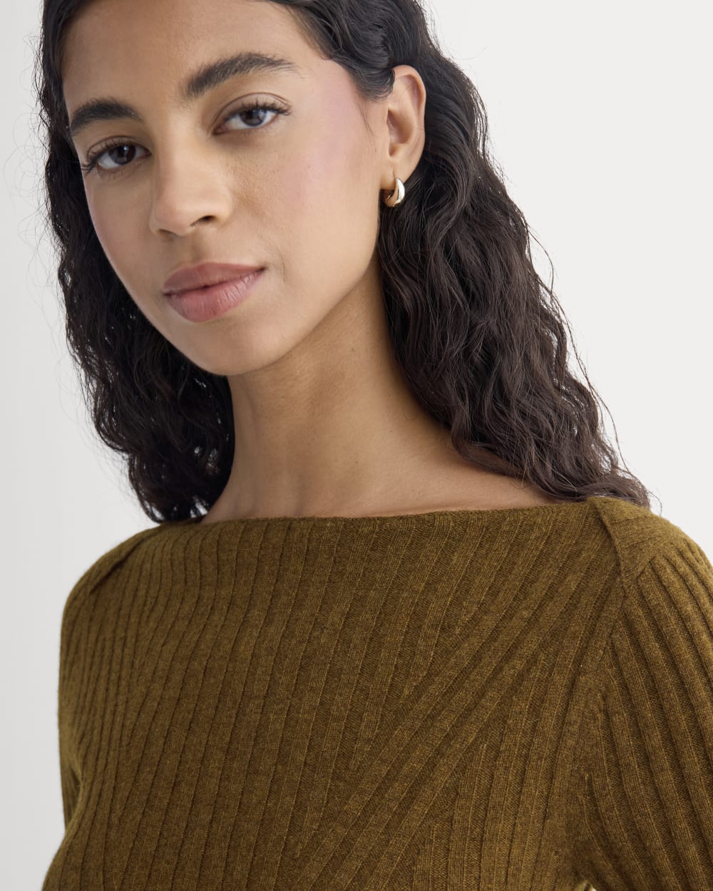 Cashmere Ribbed Boat-Neck Sweater | Heathered Toffee – Everlane