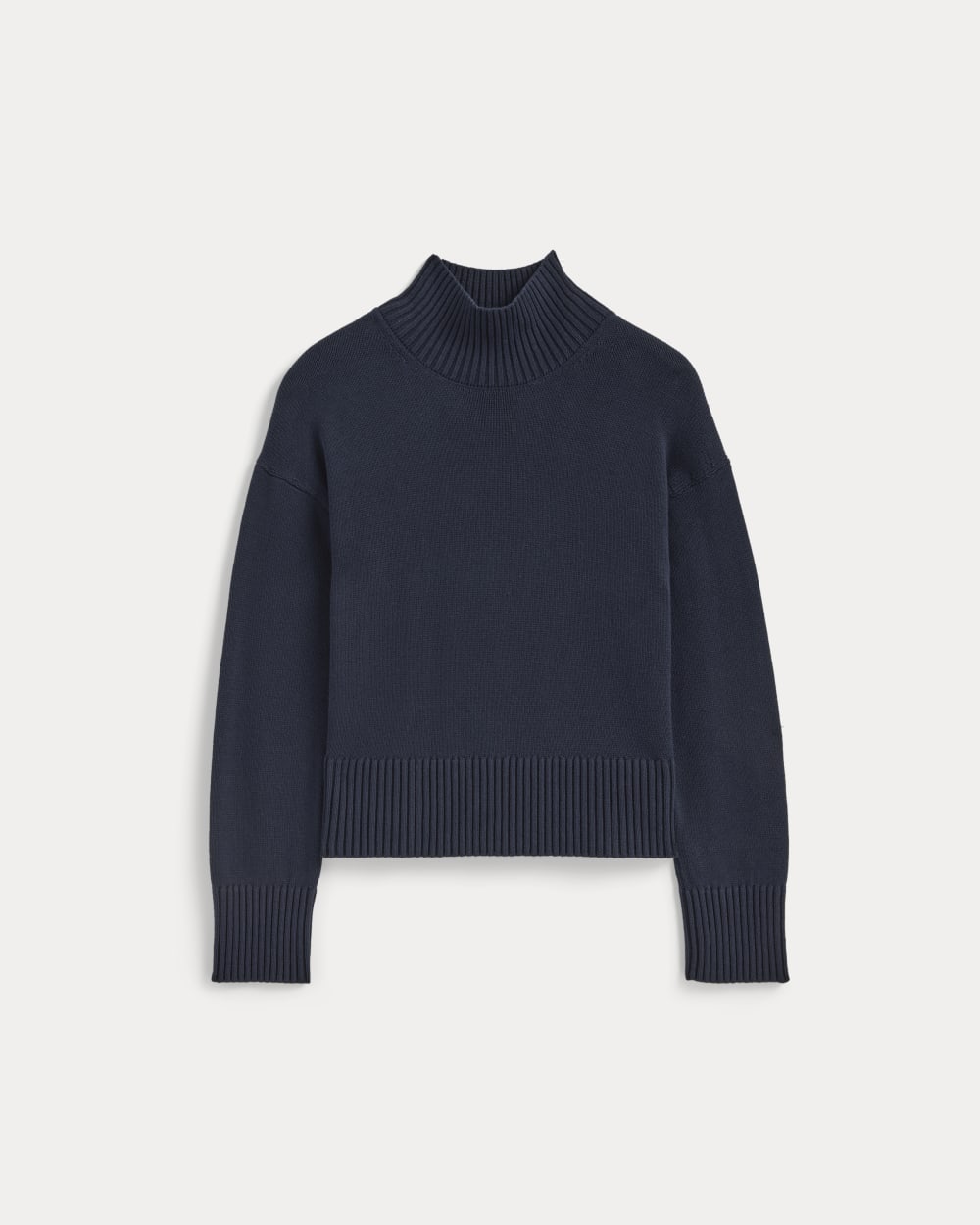 The Boxy Turtleneck in Everyday Cotton | Navy – Everlane