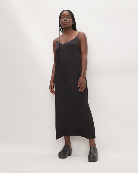 The Hammered Satin Slip Dress