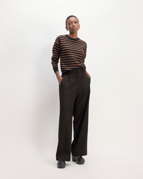 The Italian Wool Way-High® Drape Pant | Black – Everlane