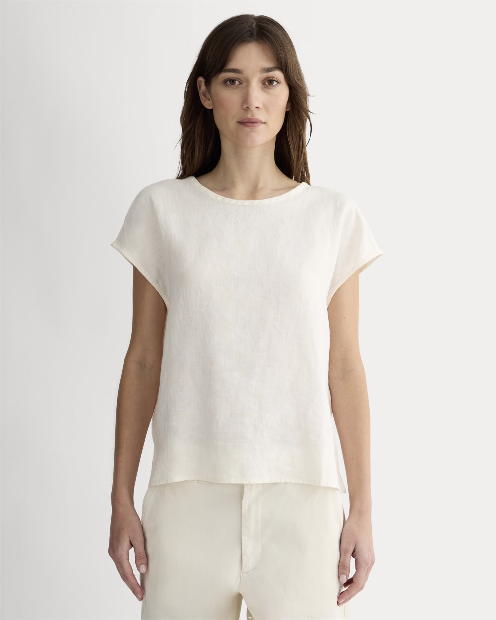 womens-linen-short-sleeve-crew-tee-bone | primary